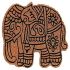 Onlymat Natural Coir, Hand-Crafted Elephant Shape Floor Mat with Anti-Slip Back for Indoor, Outdoor, Patio, Home, and Office Weatherproof, Large, and Thick Entryway Decor, Brown (60 x 45cm)