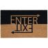 Onlymat Enter Exit Printed Anti-Slip Doormat (Black and Brown) Rectangular Shaped Entryway Rug Natural Coir Material with PVC Backing for Outdoor Entrance Home Multipurpose Mats (75cm x 45cm)