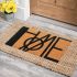 Onlymat Natural Coir, Modern Home Printed Doormat (Beige & Black) with Backing and Long-Lasting, Heavy Duty, Large & Thick Entryway Rug for Indoor & Covered Door Entrances (75cm x 45cm)