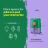 American Tourister Chupa Chups Medium Hardside Polycarbonate Cabin Suitcase with Recessed TSA Lock & Expander for Women & Men - Watermelon Green