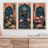 kotart - Painting for wall Decoration |Traditional Indian Art Pichwai Wall Décor Paintings | Traditional Indian Art Pichwai Wall Décor Paintings Set of 3 (10X19 INCH, F)