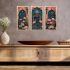 kotart - Painting for wall Decoration |Traditional Indian Art Pichwai Wall Décor Paintings | Traditional Indian Art Pichwai Wall Décor Paintings Set of 3 (10X19 INCH, F)