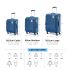 American Tourister Flamen Spinner Soft Luggage 55 Cm Polyester Soft Shell 4 Wheels Wheels Suitcase (Blue)