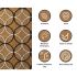 Onlymat Black & White Retro Circles Coir Flock Door mat - 60 cm x 90 cm, for Main Door/Front Door, Bedroom, Entrance, Home, Main Door, Entryway, Office, Covered Outdoor, Shop, Outside Matt Chatai