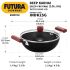 Hawkins Futura 2.5 Litre Deep Kadhai, Nonstick Kadai with Glass Lid, Flat Bottom Induction Kadhai, Deep Fry Pan, Black (INDK25G)