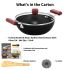 Hawkins Futura 2.5 Litre Deep Kadhai, Nonstick Kadai with Glass Lid, Flat Bottom Induction Kadhai, Deep Fry Pan, Black (INDK25G)