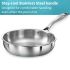 Hawkins Pro 22 cm Frying Pan, Triply Stainless Steel Fry Pan with Stainless Steel Handle, Silver (PSF22)