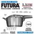 Hawkins Futura 5.5 Litre Inner Lid Pressure Cooker, Stainless Steel Cooker, Induction Cooker, Pan Cooker, Silver (Fss55), 5.5 Liter