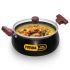 Hawkins Futura 3 Litre Cook N Serve Handi, Hard Anodised Biryani Handi With Glass Lid, Induction Saucepan, Sauce Pan, Black (Iach30G),Polished, 3 Liter