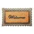 Onlymat Natural Coir Black & Gold Welcome Printed Doormat with Attractive Designed Border Long-Lasting, Heavy Duty, Large & Thick Entryway Rug for Indoor & Covered Door Entrances (75 cm x 45 cm)