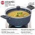 Hawkins Ceramic Nonstick Cook n Serve Bowl with Glass Lid, 3 Litre, Induction Pot, Granite Casserole (ICCB30G)