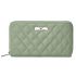 URBAN FOREST Grace Quilted Mint Green Leather Wallet/Clutch for Women
