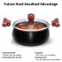 Hawkins Futura 2 Litre Cook n Serve Handi, Hard Anodised Biryani Handi with Glass Lid, Saucepan, Sauce Pan, Black (ACH20G) |Non-Stick