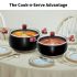 Hawkins Futura 2 Litre Cook n Serve Handi, Hard Anodised Biryani Handi with Glass Lid, Saucepan, Sauce Pan, Black (ACH20G) |Non-Stick