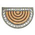 Onlymat Non-Slip Half Round Rubber Moulded Coir Mat, 40x60cm,Anti-Slip