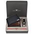 URBAN FOREST Rakhi Gift Hamper for Brother - Classic Black Men's Leather Wallet, Black Keyring and Rakhi Combo Gift Set for Brother - 4558