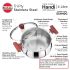 Hawkins 4 Litre Cook n Serve Handi, Triply Stainless Steel Handi with Glass Lid, Induction Sauce Pan, Biryani Handi, Saucepan, Silver (SSH40G)