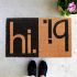 Onlymat hi-bi Funny Printed Anti-Slip Doormat (Black and Beige) Rectangular Shaped Entryway Rug Natural Coir Material with PVC Backing for Outdoor Entrance Home Multipurpose Mats Floor Door Hall Drawing Room Living Room (75cm x 45cm)