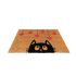 Onlymat Natural Coir Doormat with Cat Print, Floor Rug, Long Lasting, Anti-Slip PVC Back for Indoor, Outdoor, Patio, Home and Office - Large and Thick Entryway Rug, Brown (75 x 45 x 1.5cm)