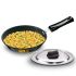 Hawkins Futura 22 cm Frying Pan, Hard Anodised Fry Pan, Induction Frying Pan, Small Frying Pan, Black (IAF22)