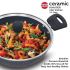 Hawkins Ceramic Nonstick 2.5 Litre Deep Kadhai, Induction Deep Fry Pan with Glass Lid, Granite Kadai (ICK25G)