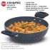 Hawkins Ceramic Nonstick 2.5 Litre Deep Kadhai, Induction Deep Fry Pan, Granite Kadai (ICK25)