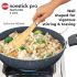 Hawkins Nonstick Pro Pasta Pan, 28 cm Diameter, Induction Frying Pan, Granite Fry Pan, Blue (ICP28G)