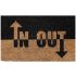Onlymat IN-OUT Printed Anti-Slip Doormat (Beige and Black) Rectangular Shaped Entryway Rug Natural Coir Material with PVC Backing (75 x 45 x 1.5 cm)