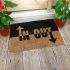 Onlymat IN-OUT Printed Anti-Slip Doormat (Beige and Black) Rectangular Shaped Entryway Rug Natural Coir Material with PVC Backing (75 x 45 x 1.5 cm)