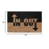 Onlymat IN-OUT Printed Anti-Slip Doormat (Beige and Black) Rectangular Shaped Entryway Rug Natural Coir Material with PVC Backing (75 x 45 x 1.5 cm)