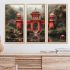 kotart Traditional Indian Art Pichwai Wall Décor Paintings | Painting for wall Decoration | Traditional Indian Art Pichwai Wall Décor Paintings Set of 3 (10X19 INCH, D)