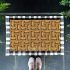 Onlymat Printed Coir Doormat with Non-Slip PVC Backing for Outdoor and Indoors - Durable, Large, Waterproof, and Thick - Plaid Pattern Print, Brown Colored Rug (75x45cm)