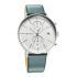 Titan Quartz Chronograph Silver Dial Leather Strap Watch for Men-NS90146SL01/NT90146SL01