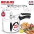Hawkins Aluminium 2 Litre Miss Mary Pressure Cooker, Small Inner Lid Cooker, Silver (Mm20)