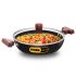 Hawkins Futura 2.5 Litre Shallow Kadhai, Nonstick Kadai with Glass Lid, Flat Bottom Induction Kadhai, Deep Fry Pan, Black (INSK25G)