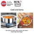 Hawkins Tri-Ply Stainless Steel Kadhai (Deep-Fry Pan) and Patila/Cook-n-Serve Combo (2, 4 L Deep Kadai with Lid + 2 L Patila)