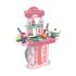 Cable World Plastic 3 in 1 Portable Pretend Food Party Role Cooking Kitchen Play Set Toy for Boys and Girls - Pink
