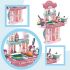 Cable World Plastic 3 in 1 Portable Pretend Food Party Role Cooking Kitchen Play Set Toy for Boys and Girls - Pink