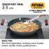 Hawkins Aluminium Futura 3 Pieces Cookware Set 1, Induction Cookware Set - Hard Anodised Frying Pan, Kadhai And Cook-N-Serve Bowl With One Hard Anodised Lid, Black (Iaset1)