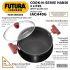 Hawkins Futura 4 Litre Non-Stick Cook in Serve Handi, Hard Anodised Biryani Handi with Glass Lid, Induction Saucepan, Sauce Pan, Black (Iach40G)