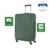 American Tourister Polycarbonate (Pc) Georgia Spinner Suitcase 79 Cm Large Forest Green Check-in Hard 4 Wheels Luggage.