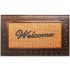 Onlymat Welcome Printed Natural Coir Rubber Doormat with Modern Decorative Designed Border Long-Lasting, Heavy Duty, Large and Thick for Indoor (75cm x 45cm, Brown and Beige)