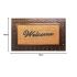 Onlymat Welcome Printed Natural Coir Rubber Doormat with Modern Decorative Designed Border Long-Lasting, Heavy Duty, Large and Thick for Indoor (75cm x 45cm, Brown and Beige)