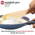Hawkins Nonstick Pro 0.9 Litre Appachatty, Mini Kadhai, Appachatti, Appachetty, Appam Pot Maker, Deep Fry Pan with Glass Lid, Granite Kadai
