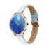 Titan Purple Secluded Quartz Analog Blue Dial with Light Blue Colour Leather Strap Watch for Women