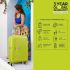 American Tourister Curio Spinner Expandable Small Cabin Luggage Bag 55 Cm Polypropylene Hardsided 8 Wheels Suitcase for Travel (Tropical Lime)