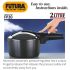 Hawkins Futura 2 Litre Pressure Cooker, Hard Anodised Inner Lid Pressure Cooker, Small Cooker, Black (FP20)