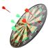 Cable World Indoor and Outdoor Magnetic Score Dartboard Kit with 6 Soft Darts (17 Inch, Multicolour)