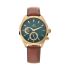 Titan Regalia Maritime Green Dial Quartz Multifunction Leather Strap watch for Men-NS1829QL01/NT1829QL01