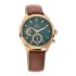 Titan Regalia Maritime Green Dial Quartz Multifunction Leather Strap watch for Men-NS1829QL01/NT1829QL01